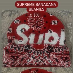 Supreme Bandana beanies