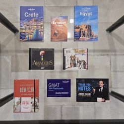 Travel & Food Books / Music CDs / GMAT Flashcards