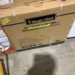 Magic Chef 24 in. 2.2 cu. ft. Single Electric Wall Oven with Convection in Stainless Steel