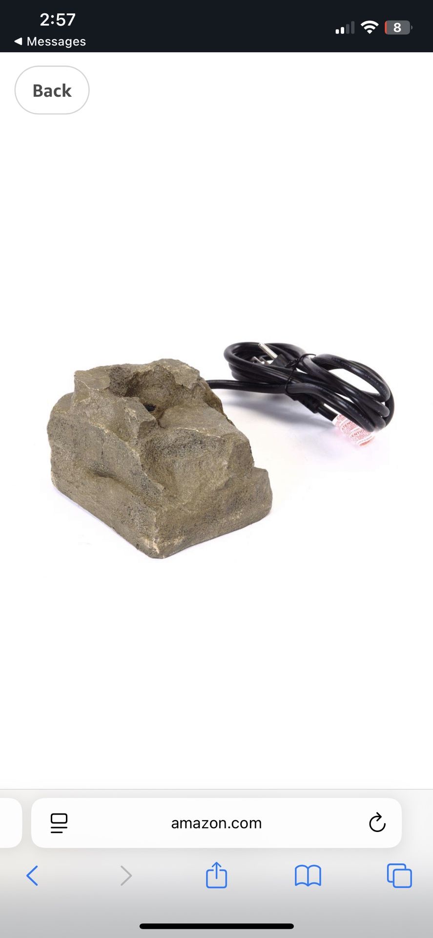 Birds Choice AAW313 Granite Bubbler Rock, Bird Bath Rock, 7lbs, 6"L x 5.5"W x 4"H, Tan