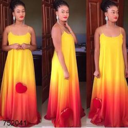 Color block sexy bright dress