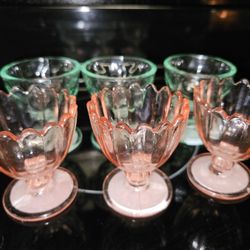 6 piece glass egg Holders