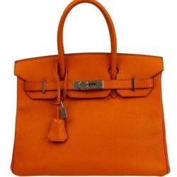 Hermes Birkin 30 Orange Epsom with Palladium Hardware