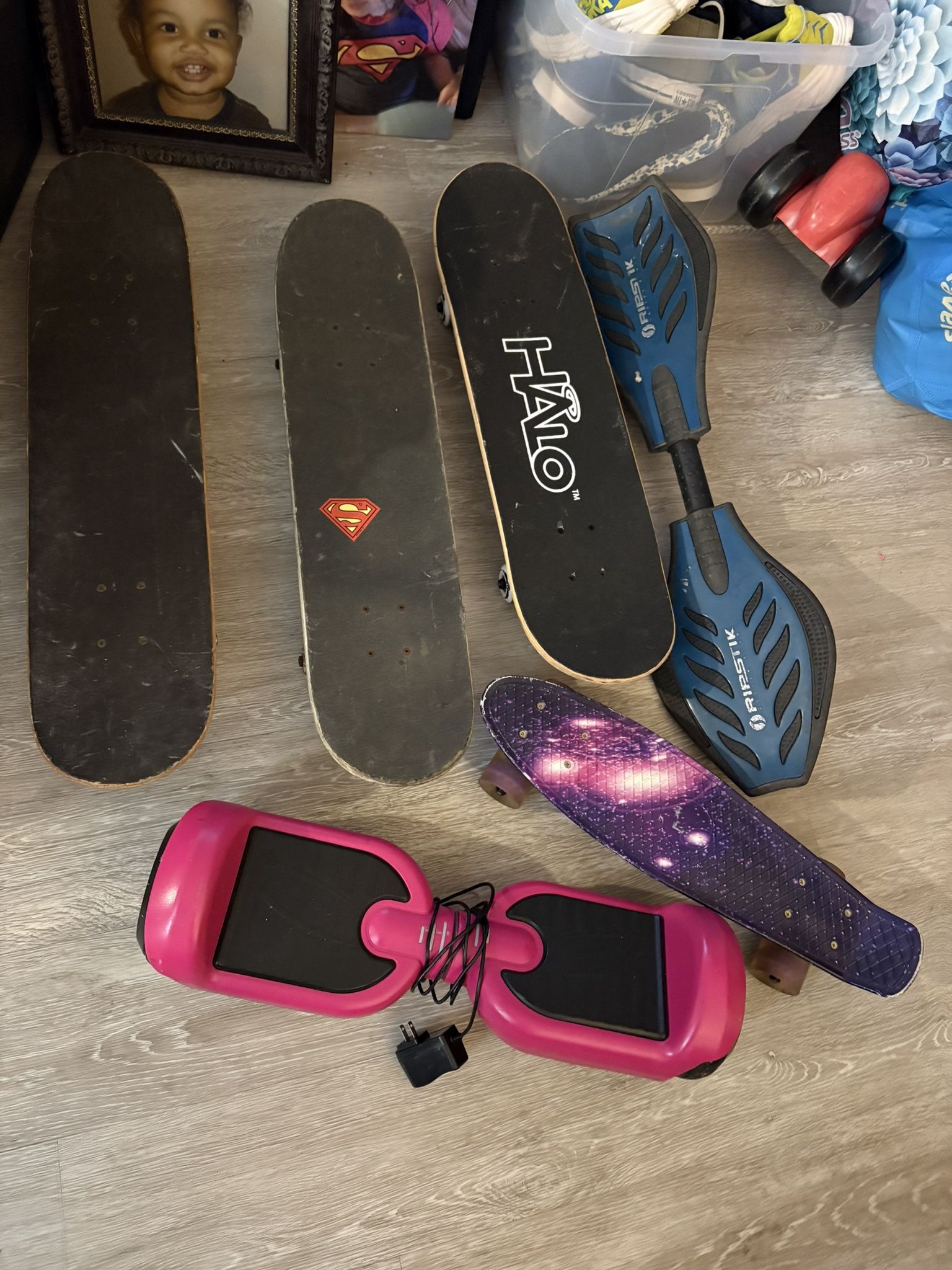 skateboard, hoverboard etc