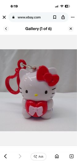 Vintage Hello Kitty Figure Keychain Clip
