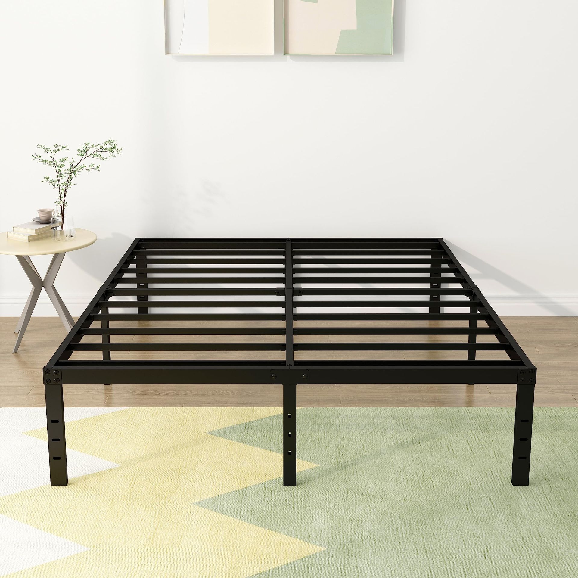 16 Inch Queen Bed Frame Heavy Duty Metal Platform No Box Spring Needed