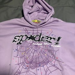 Purple Sp5der Hoodie Size M