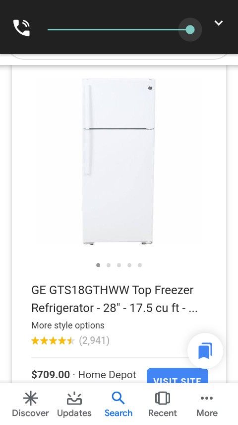 GE TOP FREEZER REFRIGERATOR