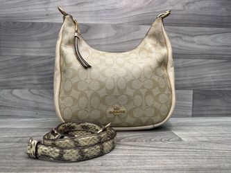 Coach Jules Hobo C9191 Signature Canvas Snake-Embossed (A1D031905)