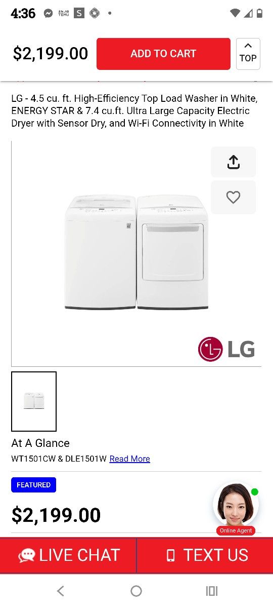Like New Washer And Dryer 