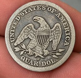 1860-O Seated Liberty Silver Quarter - Rare Pre-Civil War Coin