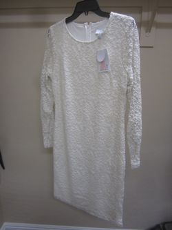 Ivory long sleeve dress