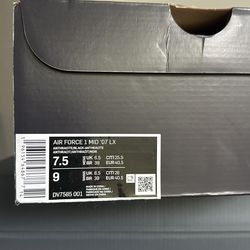 Air Force 1 Mid 07 Lx Anthracite/black Anthracite 9 Men
