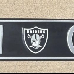 Raiders Metal Blank Street Sign 3 feet Long 6 inch wide MAN CAVE SIGN.