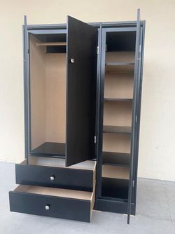 XL tall closet with shelves
