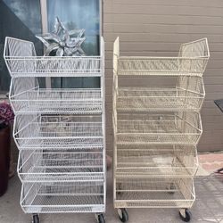 Rolling Metal Storage Cart Organizer Craft Or Retail Store Display $50 Each
