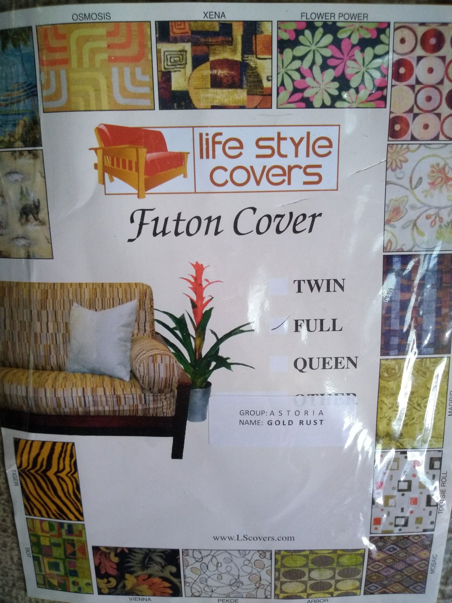 NEW FUTON COVER FULL SIZE GOLD