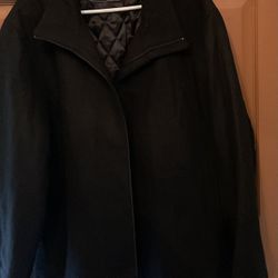 Nice Black Men’s Perry Ellis Coat-size  XXL