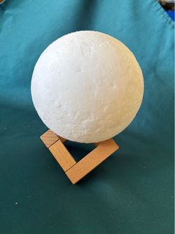 Multi color Moon Lamp with Wooden Stand