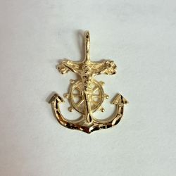 14K Gold Anchor Charm