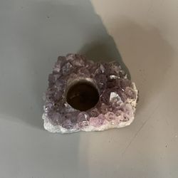 Ameythyst Candle Holder