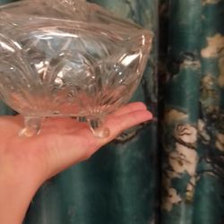 Crystal cute glass serving decorative candy dish 25$