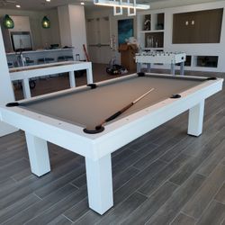 Modern White Pool Table