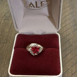Ruby & Diamond Ring And Tennis Bracelet Set In 14k Gold