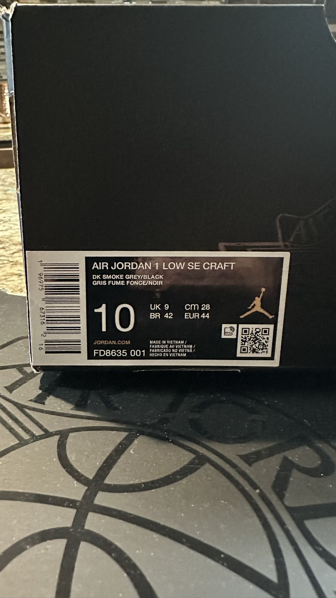 Air Jordan 1 Low Se Craft Size 10 Mens