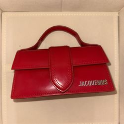 Slightly Used JACQUEMUS Red Le Chouchou 'Le Bambino' Bag