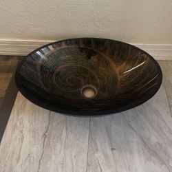 Glass Bathroom Sink Bowl