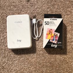 Mini Canon Photo Printer With 50 Sheet Zinc Paper