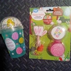 Easter Cup And Cupcake Decorations 