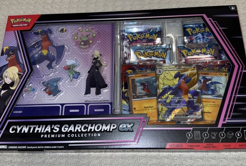 🔥 Sealed Cynthia's Garchomp ex Premium Collection Box IN HAND 🔥