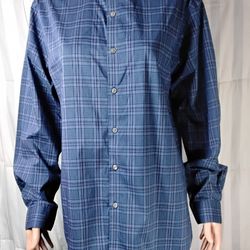 Mens Long Sleeve Button Down Dress Shirt Size Large(32/33) Van Heusen Flex