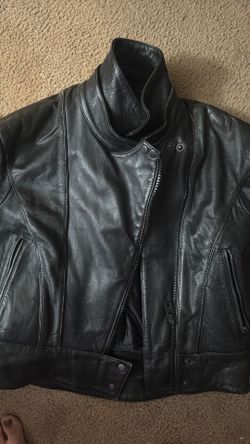 Real leather vintage motor jacket