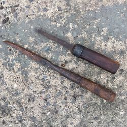 - Two Vintage Chisel Tools