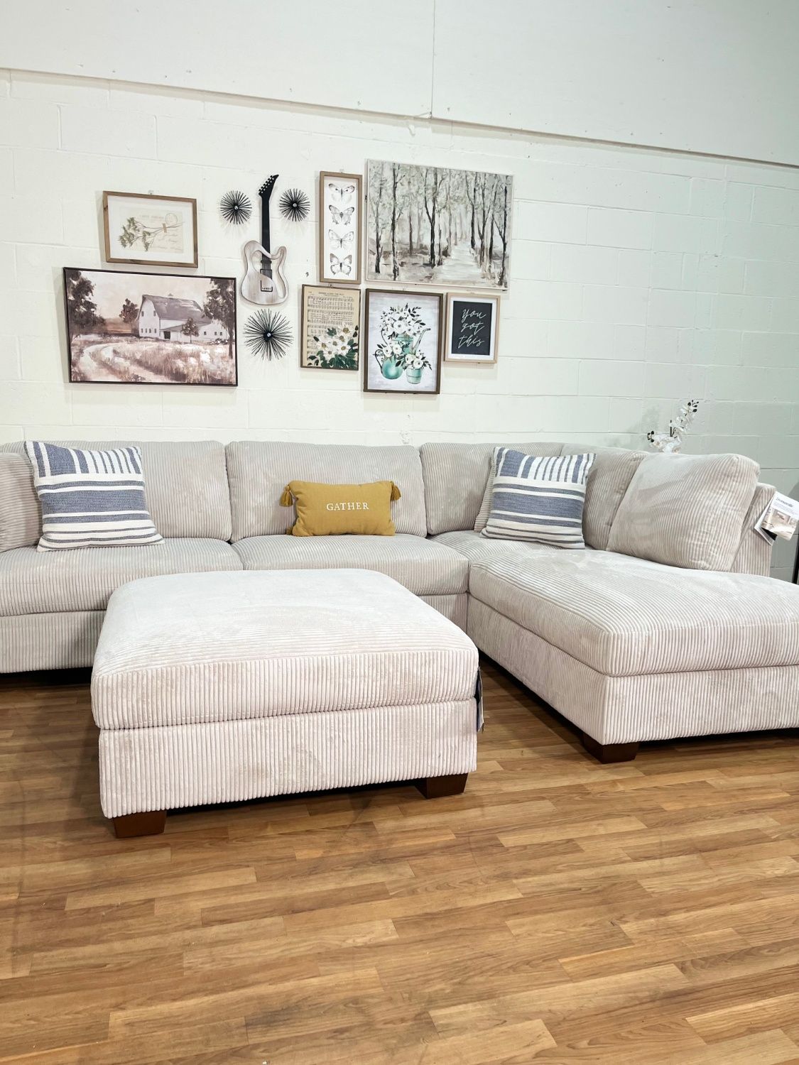 Artesia 3pc Fabric L Shape Sectional Couch | Free Delivery