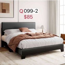 Queen Bed Frame with Adjustable Headboard(099-2)