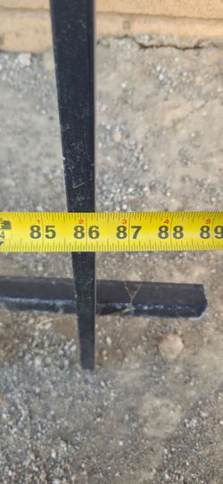 Black metal fence