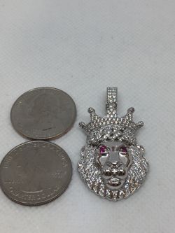 925 Sterling Lion Head Charm