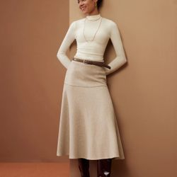 FuzzLuxe Cashmere-like Flared Maxi Skirt