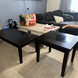 Brown Coffee Table And End Table Set 