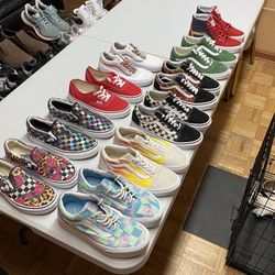 10 Pairs Womens Vans Sneaker Bundle Size 7-7.5