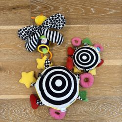 Manhattan Toy Baby Whoozits + Black And White Infant Toy Bundle