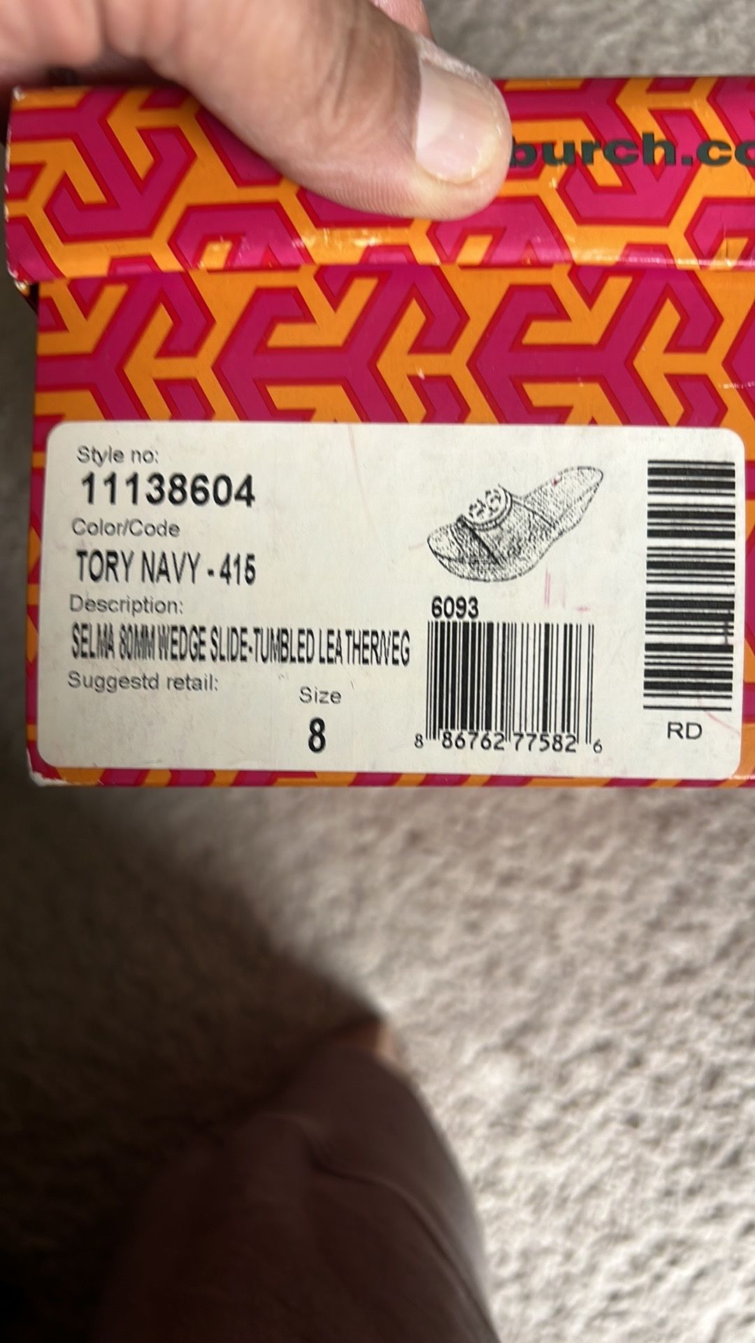 Tory Burch Sz 8 Navy Wedges