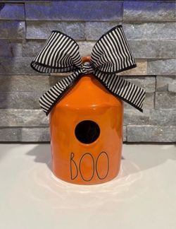 Rae Dunn BOO birdhouse