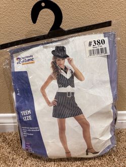 California Costume Teen Gangster Costume Size 7-9
