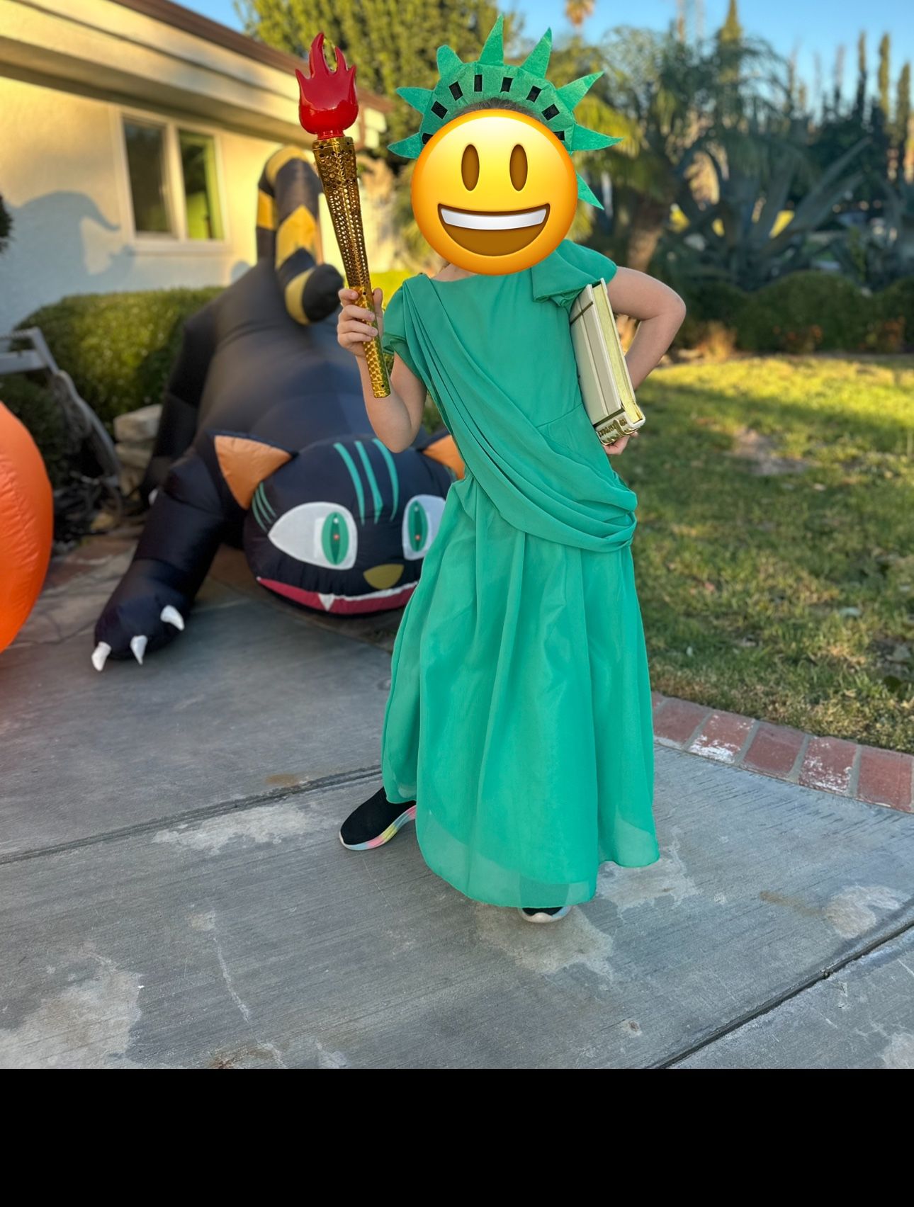 Lady Liberty Dress Costume Statue Of Liberty Crown And Costume Statue Of Liberty Costume Halloween Cosplay Gifts For Girls