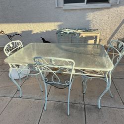 Metal Table And Chairs